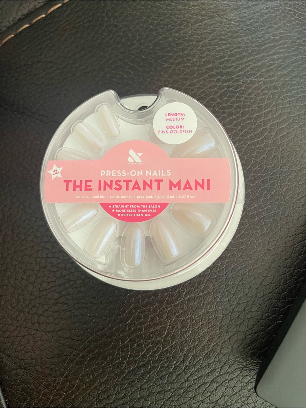 Press-On Nails The Instant Mani - Pink Goldfish (Medium)